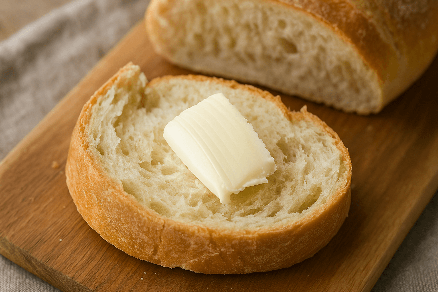Minkštas, kvapnus naminis batonas iš mielinės tešlos: traški pluta, purus vidus ir vos keli pagrindiniai ingredientai.