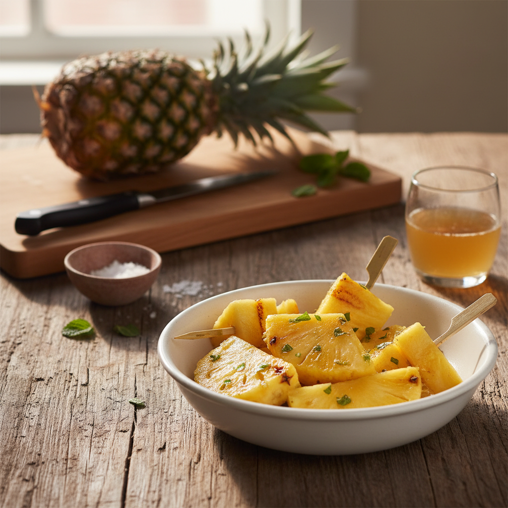 Ananasų pjaustymo triukas: užtruksite vos minutę