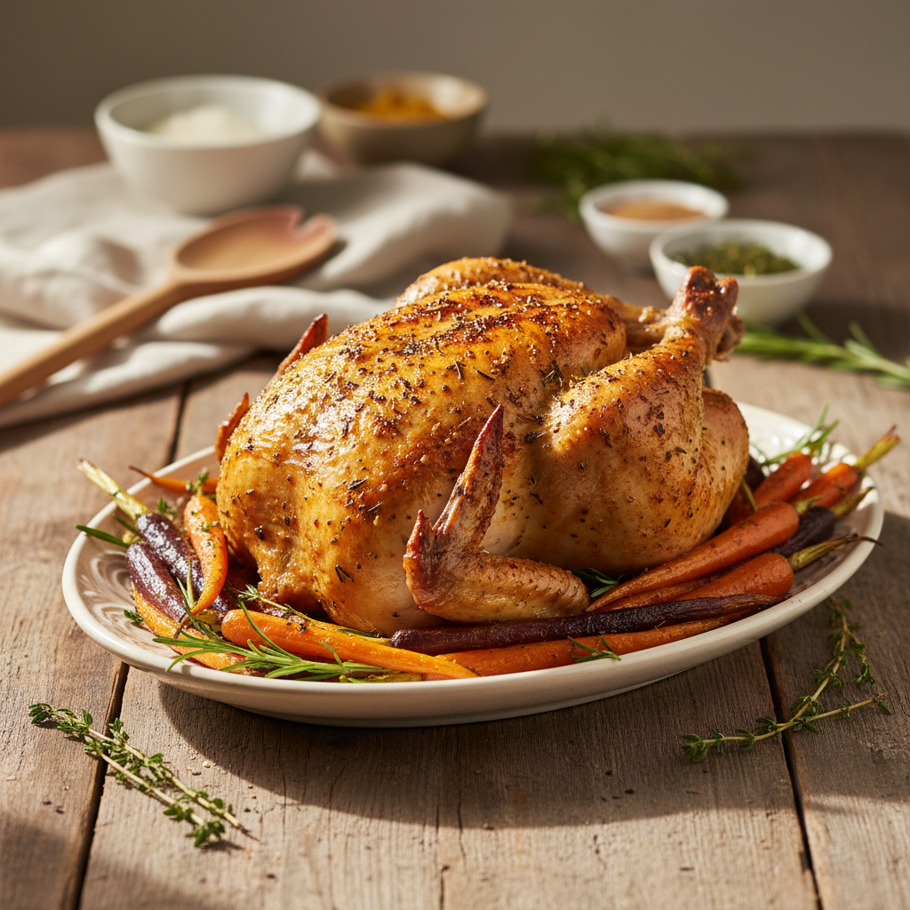 Kiek laiko kepti vištą orkaitėje, kad ji liktų sultinga?